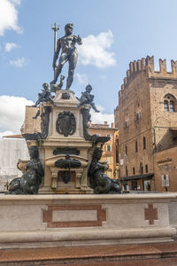 Low angle view of statue