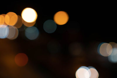 Defocused lights at night