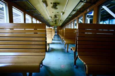 Interior of train