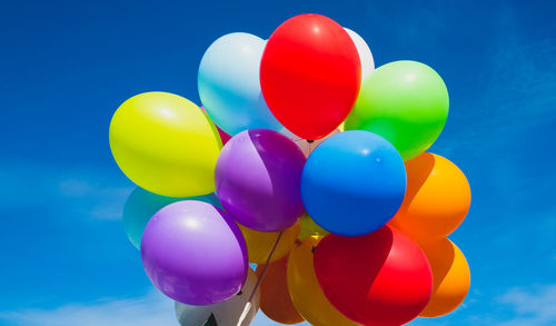 Low angle view of balloons