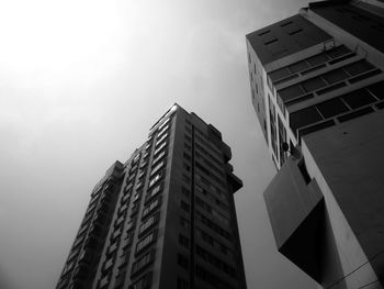 Low angle view of modern building against sky