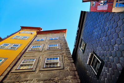 Low angle view of building against clear sky