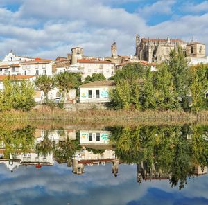 Reflection of buildings in water