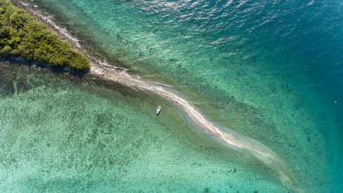 High angle view of sea