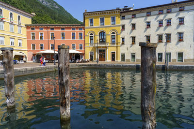 Reflection of buildings in canal