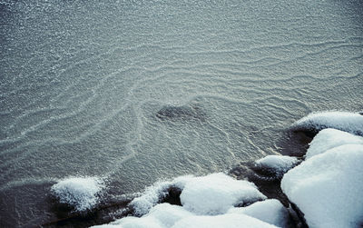 Full frame shot of frozen sea