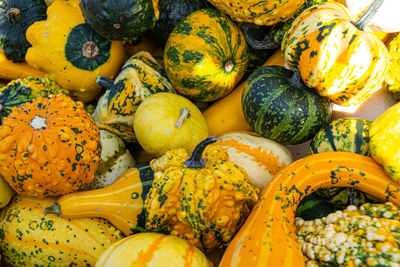 Full frame shot of oranges at market stall