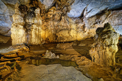 Rock formations in cave