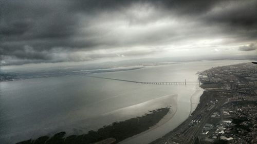 View of road against cloudy sky