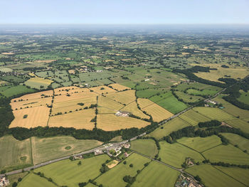 Aerial view of agricultural field