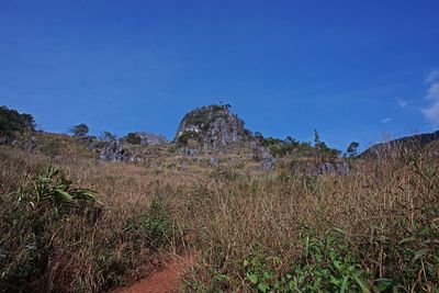 Scenic view of land against sky