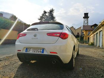 Car on road against sky