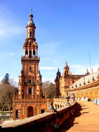 View of historic building against sky in city