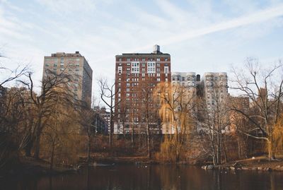 Reflection of built structures in water