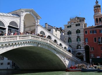 View of bridge over canal