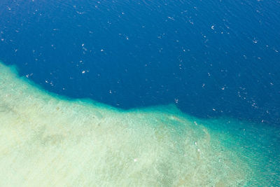 High angle view of sea