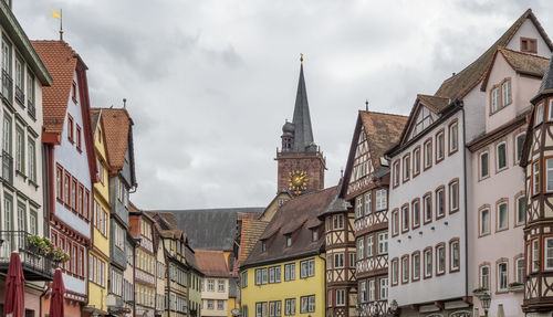 Low angle view of buildings against sky