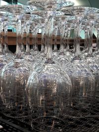 Close-up of glass table