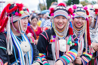 Portrait of people in traditional clothing