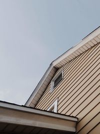 Low angle view of building against clear sky