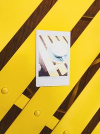 Close-up of yellow paper