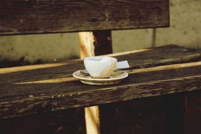 Close-up of coffee on table