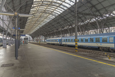 People walking on railroad station