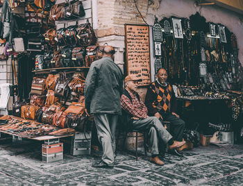 View of market stall