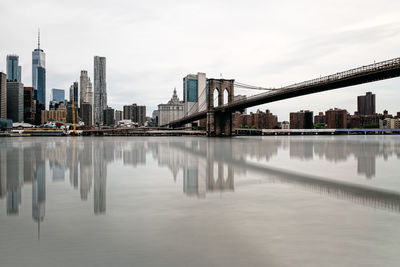 Reflection of buildings in river