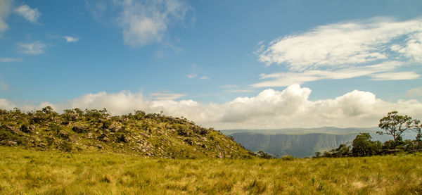 Panoramic view of landscape against sky