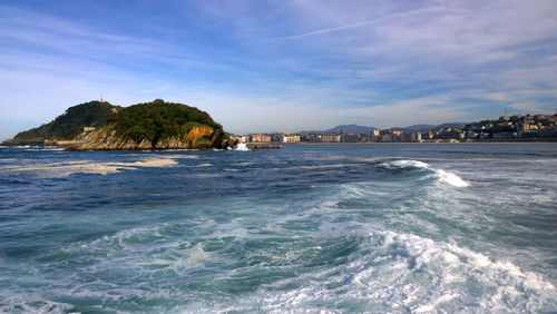 Scenic view of sea against sky