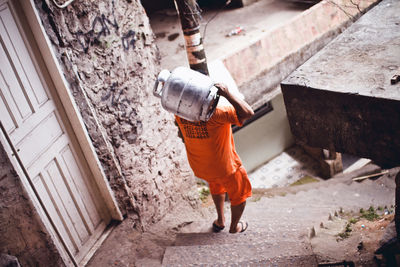 Man working at construction site