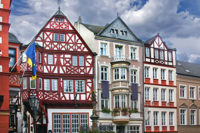 Square with historical houses in bernkastel-kues, germany