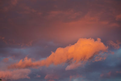 Dramatic cloudy sky during the sunset