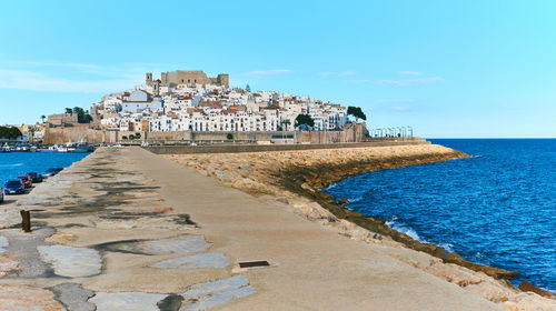 View of fort at seaside