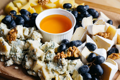 Close-up of food on table