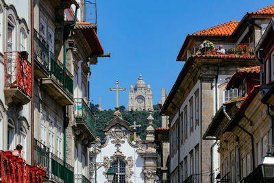 Low angle view of buildings in city