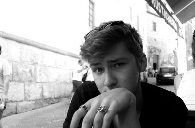 Close-up portrait of boy