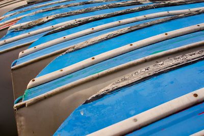 Full frame shot of boats moored at harbor