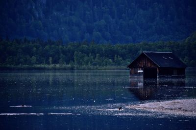 House by lake