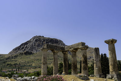 Old ruins against blue sky