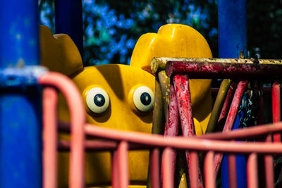 Close-up of play equipment at playground