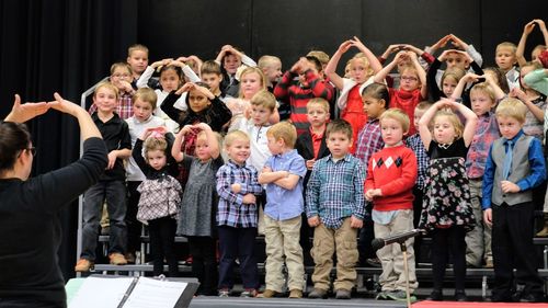 Group of people at music concert