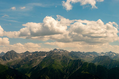 Tyrol, austria, july 30, 2024 alpine scenery on a sunny day during a flight in a small plane