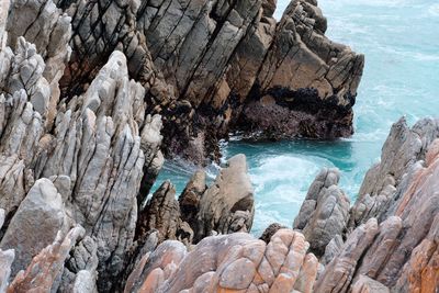 Rock formations on sea shore