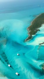 High angle view of sea