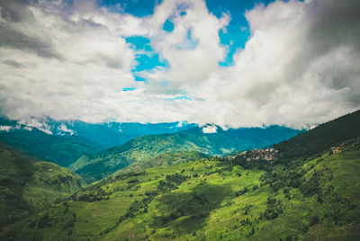 Panoramic view of landscape against sky