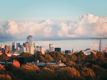 High angle view of london from primrose hill 