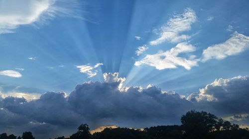 Low angle view of cloudy sky