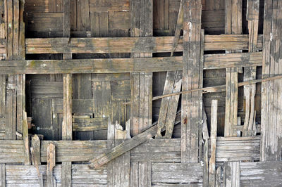 Close-up of wooden plank